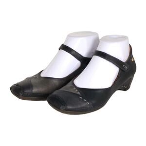 Pikolinos Women's Gandia US6,5 EU37 Black Leather Square Toe Mary-jane Shoes